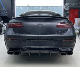 Mercedes E-class coupe C238 2016–2024 Aizmugurējais difuzors Black ar izplūdes uzgaļiem Black (AMG63 Design) foto 1
