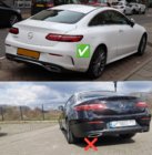 Mercedes E-class coupe C238 2016–2024 Aizmugurējais difuzors Black ar izplūdes uzgaļiem Black (AMG63 Design) foto 3