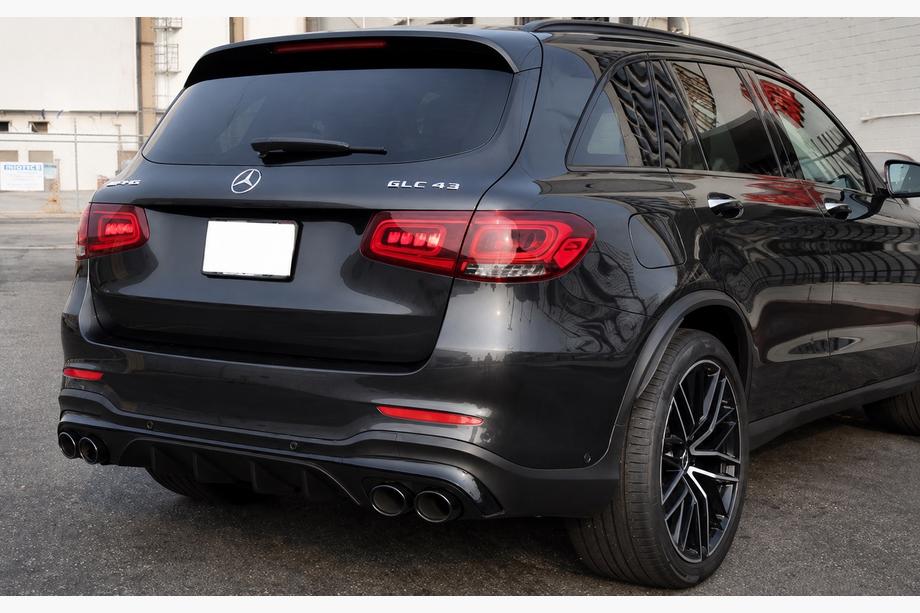 Mercedes GLC X253 2015–2022 Aizmugurējais difuzors ar izplūdes uzgaļiem (AMG43 dizains) Foto 2
