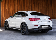 Mercedes GLC Coupe C253 2016–2023 Aizmugurējais difuzors ar uzgaļiem Black (AMG63 dizains) foto 3
