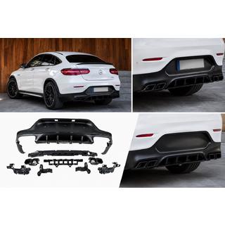 Aizmugurējais difuzors ar uzgaļiem Black (AMG63 dizains) foto 1
