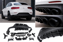Mercedes GLC Coupe C253 2016–2023 Aizmugurējais difuzors ar izplūdes uzgaļiem (AMG43 dizains) foto 1