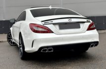 Mercedes CLS C218 2011–2018 Aizmugurējais difuzors ar izplūdes uzgaļiem Black (2015-2018, CLS63 dizains) foto 1