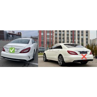 Aizmugurējais difuzors ar izplūdes uzgaļiem Black (2015-2018, CLS63 dizains) foto 3