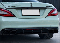 Mercedes CLS C218 2011–2018 Aizmugurējais difuzors ar izplūdes uzgaļiem Black (2015-2018, GT63 dizains) foto 3
