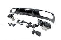Mercedes CLS C218 2011–2018 Aizmugurējais difuzors ar izplūdes uzgaļiem Black (2015-2018, GT63 dizains) foto 6