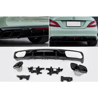 Aizmugurējais difuzors ar izplūdes uzgaļiem Black (2015-2018, GT63 dizains)