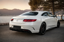 Mercedes S-class C217 Coupe 2014–2020 Aizmugurējais difuzors ar izpūtēja uzgaļiem Black (2018-2020) foto 3