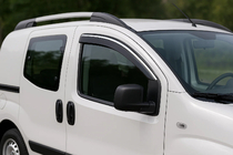 Fiat Fiorino/Qubo 2008–2024 Logu vēja deflektori ar hromētu līsti Niken Luxury (2 gab.) foto 1