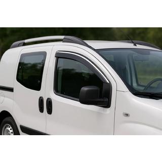 Logu vēja deflektori ar hromētu līsti Niken Luxury (2 gab.) Fiat Fiorino/Qubo 2008–2024 foto 1