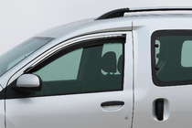 Renault Dokker 2013–2022 Logu vēja deflektori ar hromētu līsti Niken Luxury (2 gab.) foto 1