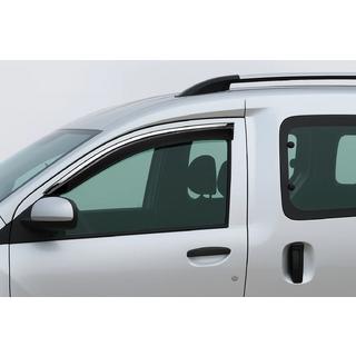Logu vēja deflektori ar hromētu līsti Niken Luxury (2 gab.) Renault Dokker 2013–2022 foto 1