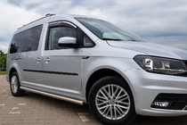 Volkswagen Caddy 2015–2020 Logu vēja deflektori ar hromētu līsti Niken Luxury (2 gab.) foto 1