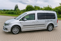 Volkswagen Caddy 2015–2020 Logu vēja deflektori ar hromētu līsti Niken Luxury (2 gab.) foto 5