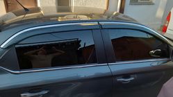 Citroen C-Elysee 2013–2022 Logu vēja deflektori ar hromētu līsti Niken Luxury (4 gab.) foto 3