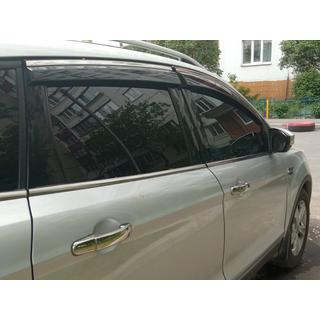 Logu vēja deflektori ar hromētu līsti Niken Luxury (4 gab.) foto 4