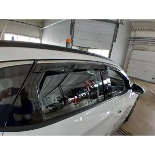 Logu vēja deflektori ar hromētu līsti Niken Luxury (4 gab.) foto 4