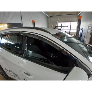 Logu vēja deflektori ar hromētu līsti Niken Luxury (4 gab.) Hyundai Tucson NX4 2021– foto 1