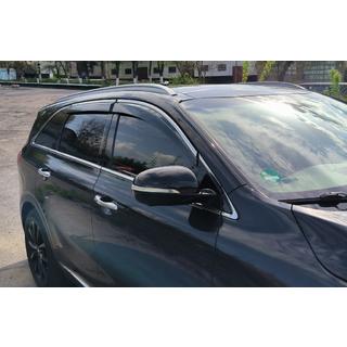 Logu vēja deflektori ar hromētu līsti Niken Luxury (4 gab.) Kia Sorento III UM 2014–2020 foto 1