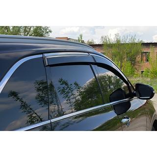 Logu vēja deflektori ar hromētu līsti Niken Luxury (4 gab.) Kia Sorento III UM 2014–2020 foto 3
