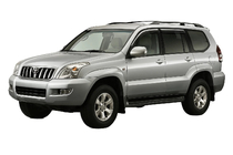 Toyota Land Cruiser Prado 120 2002–2009 Logu vēja deflektori ar hromētu līsti Niken Luxury (4 gab.) foto 1