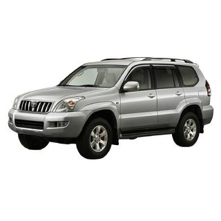 Logu vēja deflektori ar hromētu līsti Niken Luxury (4 gab.) Toyota Land Cruiser Prado 120 2002–2009 foto 1