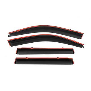 Logu vēja deflektori ar hromētu līsti Niken Luxury (4 gab.) Toyota Land Cruiser Prado 120 2002–2009 foto 4