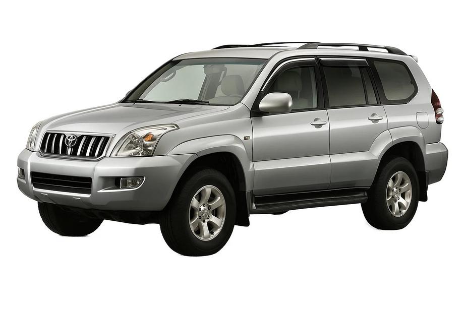 Toyota Land Cruiser Prado 120 2002–2009 Logu vēja deflektori ar hromētu līsti Niken Luxury (4 gab.) Image
