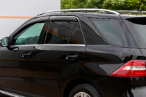 Mercedes GLE/ML class W166 2011–2018 Logu vēja deflektori ar hromētu līsti Niken Luxury (4 gab.) foto 1