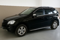 Mercedes ML W164 2005–2011 Logu vēja deflektori ar hromētu līsti Niken Luxury (4 gab.) foto 4