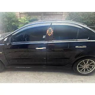 Logu vēja deflektori ar hromētu līsti Niken Luxury (4 gab.) foto 1