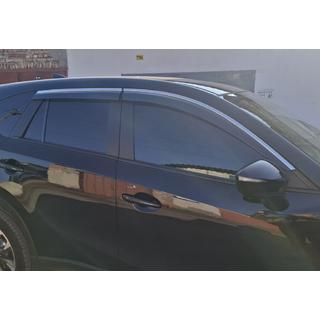 Logu vēja deflektori ar hromētu līsti Niken Luxury (4 gab.) Mazda CX-5 2012–2017 foto 3