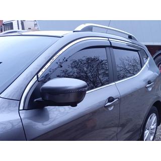 Logu vēja deflektori ar hromētu līsti Niken Luxury (4 gab.) foto 1