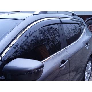 Logu vēja deflektori ar hromētu līsti Niken Luxury (4 gab.) foto 4