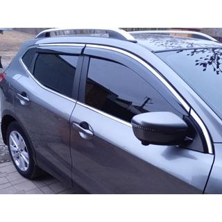 Logu vēja deflektori ar hromētu līsti Niken Luxury (4 gab.) foto 3