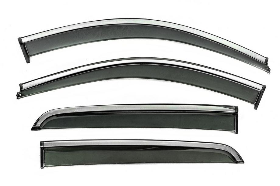 Renault City K-ZE 2021– Logu vēja deflektori ar hromētu līsti Niken Luxury (4 gab.) Image