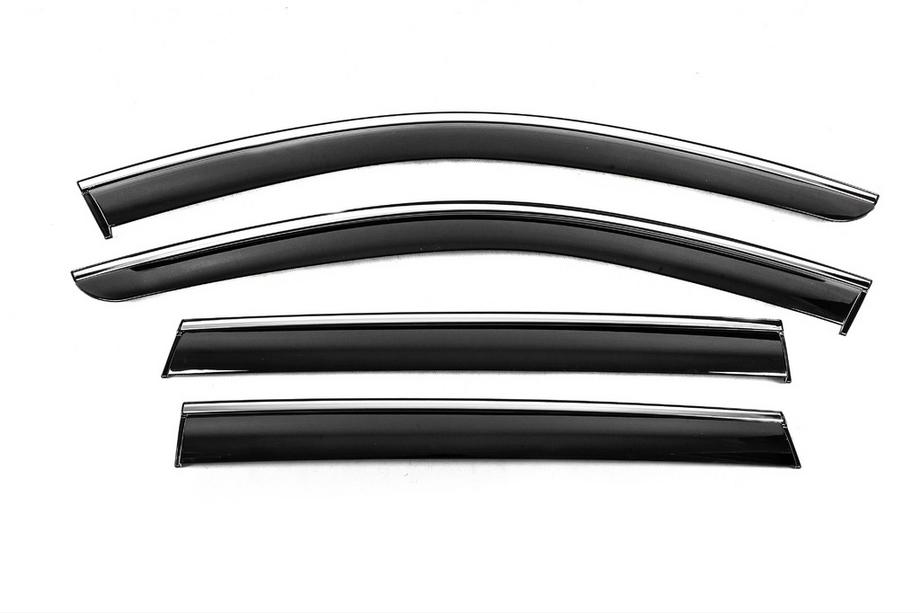 Subaru Outback 2009–2014 Logu vēja deflektori ar hromētu līsti Niken Luxury (4 gab.) Image