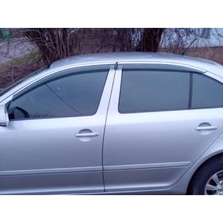 Logu vēja deflektori ar hromētu līsti Niken Luxury (LiftBack, 4 gab.) foto 2