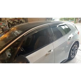Logu vēja deflektori ar hromētu līsti Niken Luxury (4 gab.) foto 1