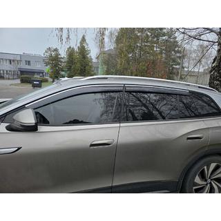 Logu vēja deflektori ar hromētu līsti Niken Luxury (4 gab.)