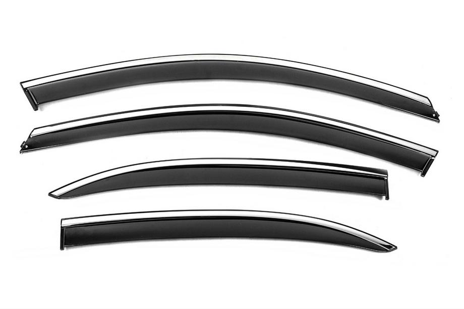Volkswagen Jetta 2011–2018 Logu deflektori ar hromētu līsti Niken Luxury (EU, 4 gab.) Image