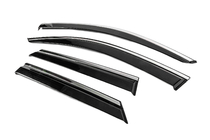 Volkswagen T-Cross 2019– Logu vēja deflektori ar hromētu līsti Niken Luxury (4 gab.) foto 2