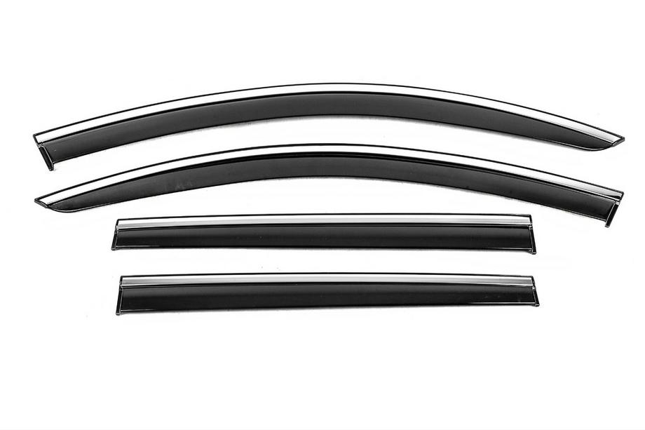 Volkswagen Passat B6 2006–2012 Logu vēja deflektori ar hromētu līsti Niken Luxury (SW, 4 gab.) Image