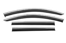 Volkswagen Passat B7 2012–2015 Logu vēja deflektori ar hromētu līsti Niken Luxury (SW, 4 gab.) foto 1