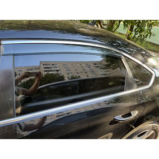 Logu vēja deflektori ar hromētu līsti Niken Luxury (USA, 4 gab.) foto 4