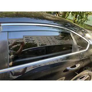 Logu vēja deflektori ar hromētu līsti Niken Luxury (USA, 4 gab.) foto 4