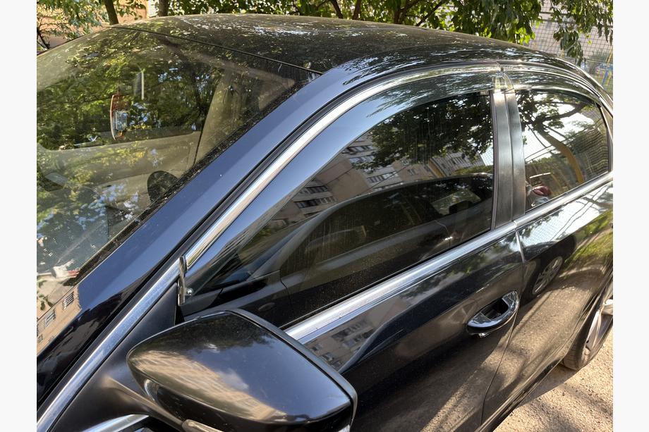 Volkswagen Passat B7 2012–2015 Logu vēja deflektori ar hromētu līsti Niken Luxury (USA, 4 gab.) Foto 1