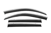 Toyota Land Cruiser Prado 150 2009–2023 Logu vēja deflektori ar hromu Niken Luxury (4 gab.) foto 2