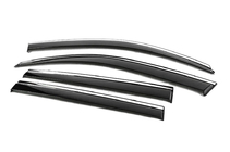Toyota Land Cruiser Prado 150 2009–2023 Logu vēja deflektori ar hromu Niken Luxury (4 gab.) foto 3