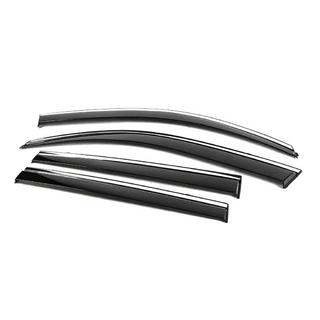 Logu vēja deflektori ar hromu Niken Luxury (4 gab.) Toyota Land Cruiser Prado 150 2009–2023 foto 3